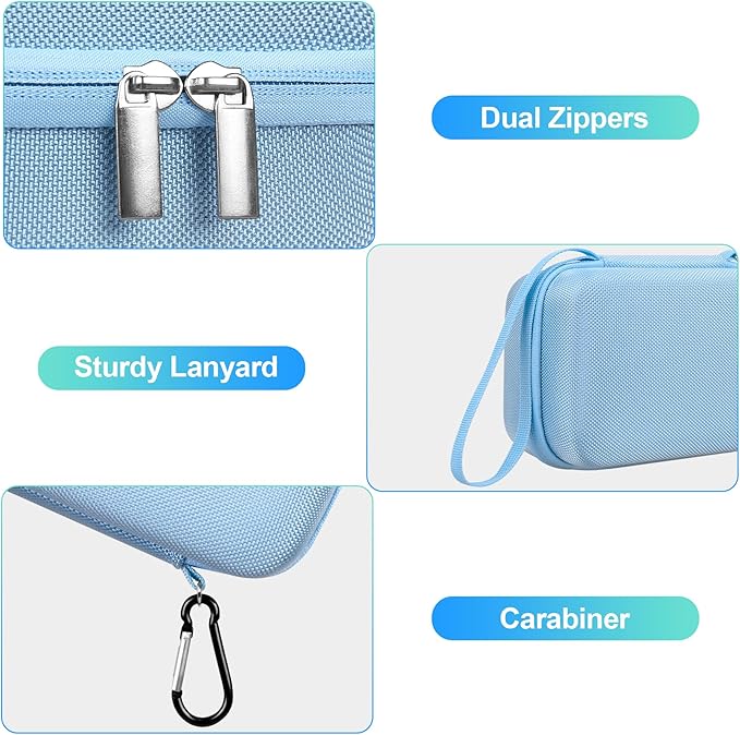 BOVKE Carrying Case for OMRON Evolv Bluetooth Wireless Upper Arm Blood Pressure Monitor, BP7000 One-Piece Design Portable OMRON BP Monitor Storage Bag, Blue