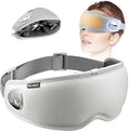 Eye Massager with Heat, 5 Massage Modes, Bluetooth Music, Soft Lightweight Foldable & Portable, IP65 Waterproof Sleep Mask, Gifts for Eye Care Strain Relief and Relaxation