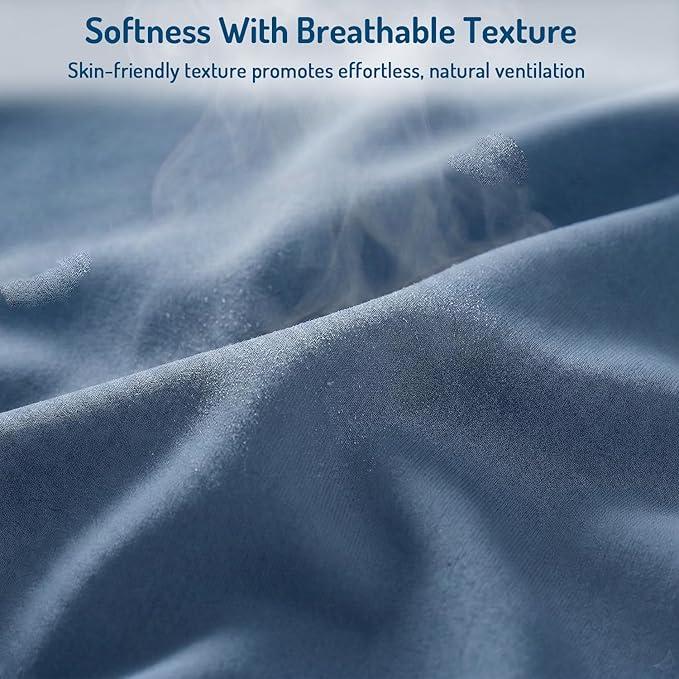 Degrees of Comfort Coolmax® Cooling Bed Sheets King Size for Hot Sleepers, Moisture Wicking Sheet Set for Night Sweats, Deep Pocket, Ultra Soft, Cozy for All Seasons, Teal 4 Pieces