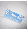 OCTO LIGHTS Fluorescent Light Covers Cloud Sky Panel for Ceiling Lights, Light Covers for Ceiling Lights Classroom 2x4 (22.38"x46.5") Backlit Film Insert for Fluorescent Light Fixtures (Pack of 1)