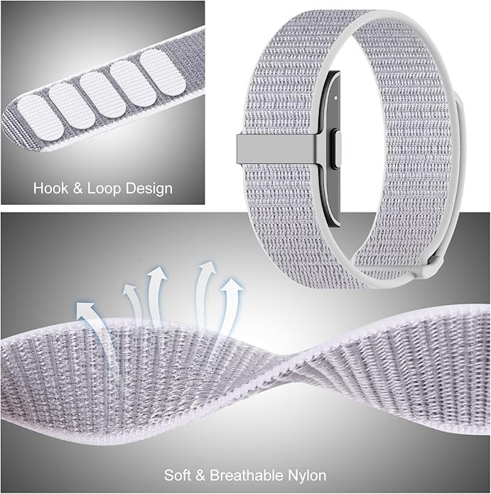 Nylon Loop Sport Replacement Bands Compatible with Hume Health Band, Soft Breathable Adjustable Wrist Band for Hume Band Replacement Strap Wristband for Fitness Tracker Women Men