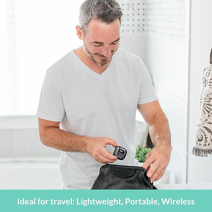 Bril UV-C Toothbrush Sanitizer – Portable Cleaner & Travel Toothbrush Holder – 3-Minute Sanitizing Cycle with Rechargeable Battery, Magnetic Holder & Mounting System - Durable, Universal Fit – 3 Packs
