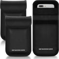 Xuhal 3 Pcs Faraday Bag Security Pouch Smartphone Sleeve Weatherproof Nylon Signal Blocking Device 7.1 x 4.6 Inch Phone Pouch Fits Most Cell Phones(Black)