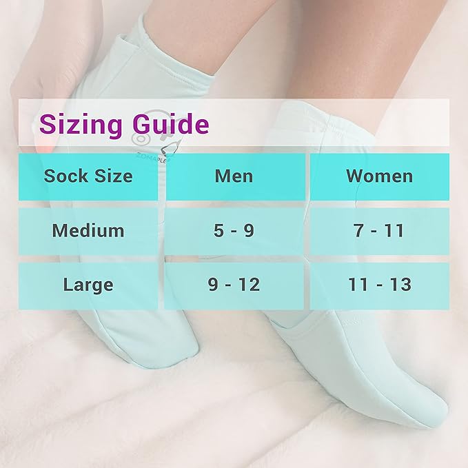 Zomaple Cold Therapy Socks for Feet with 2 Reusable Gel Ice Packs, Cooling Socks for Hot Feet & Swelling Relief, Adjustable Compression Ice Pack Wrap for Plantar Fasciitis, Neuropathy & Foot Pain
