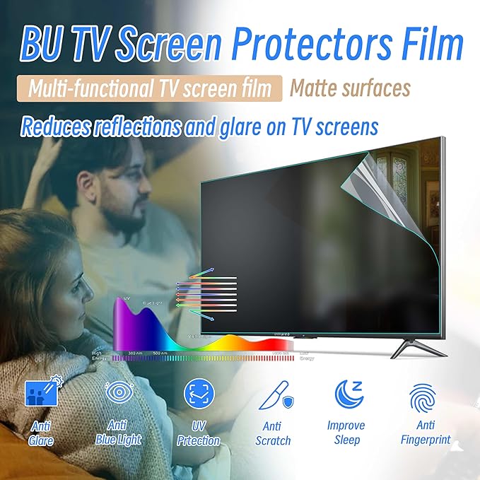 43 Inch Anti-Glare TV Film,Blue Light Anti Scratch Film for 43 Inch,43 Inch TV Anti Glare Screen Protector TV Glare Stopper Matte Film