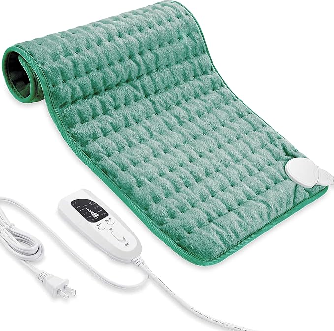 24"X12" Electric Heating pad with 6 Heat Settings, Auto Shut Off, Green Dry Electric Heating for Back Neck Knee Arms Legs Shoulder Heat Pads for Christmas Birthday Father's Day Mother's Day