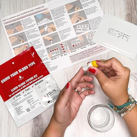 Original Home Blood Typing Kit - New Package + Improved Lancet (2 kits)