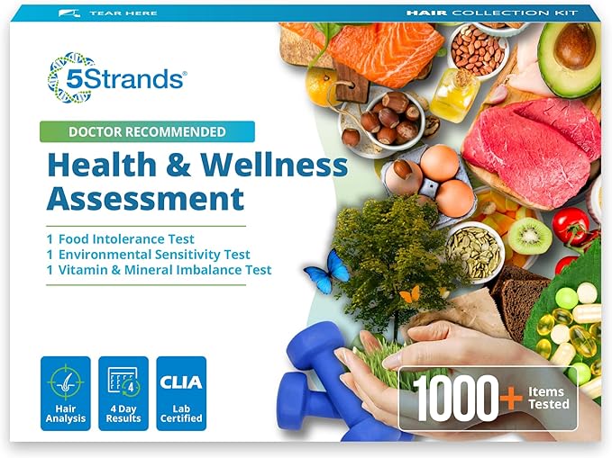 5Strands Food Intolerance, Environmental Sensitivity & Nutritional Imbalance Test, 1052 Items Tested, Gut Health & Nutrition Absorption Testing for Adults & Kids, Results in 4 Days
