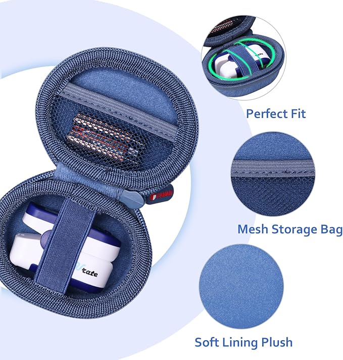 XANAD Pulse Oximeter Case for Zacurate, Innovo, Vibeat, iHealth, Santamedical, Children Fingertip Pulse Oximeter Blood Oxygen Saturation Monitor,Case Only (Blue)