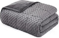 L'AGRATY Weighted Blanket for Adult - 60"x80" 15lbs Minky Dots Heavy Blanket with Glass Beads Soft Breathable for All-Season Summer Fall Winter Thick Comfort for Sleeping