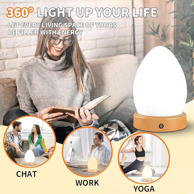 Light Therapy Lamp, 10000 Lux Sunlight Lamp with Remote Control, 3 Color & 5 Levels Brightness, 4 Timer & Memory Function, Daylight Lamp for Home, Office, Happy Life, 12V2A Adapter Included