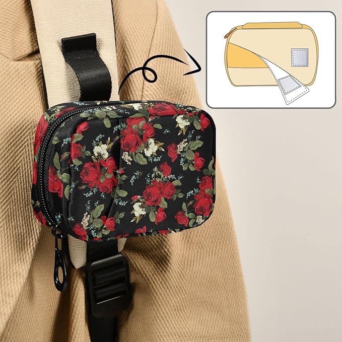 Floral Pattern Pill Case, Weekly Portable Pill Bag Container 7 Days Pill Box Organizer Vitamin Supplement Holder with Zipper for Travel Family Business