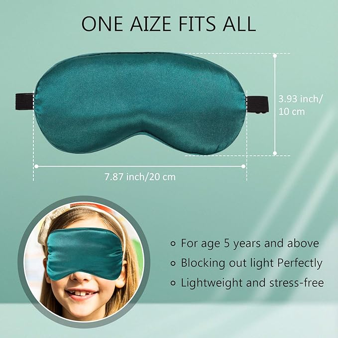 BBTO 8 Pcs Sleep Mask, Silk Eye Mask for Sleeping with Adjustable Strap, Blackout Sleeping Eye Blindfold Soft Silk Mask for Men Women Adults (Multicolor)