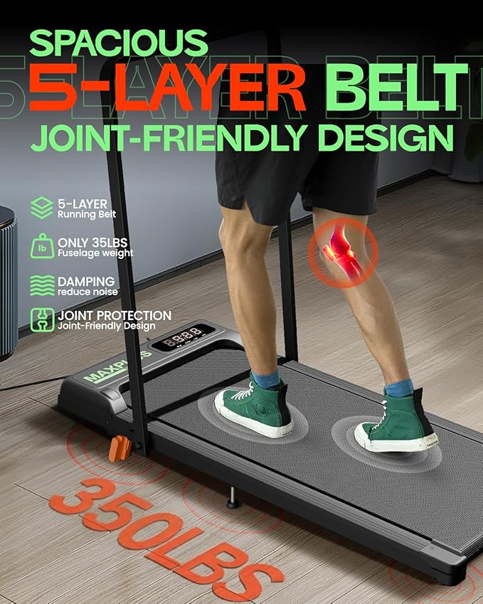 Folding Walking Pad with Incline and Handle Bar, 2 in 1 Compact Portable Under Desk Treadmill for Home Office, 3.0HP 350lbs Capacity Walking Jogging Running Machine with LED Display and Remote Control