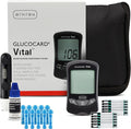 ARKRAY GLUCOCARD Vital Blood Glucose Monitor Kit – Fast, Accurate & Easy-to-Use Blood Glucose Monitoring System with Meter, 10 Test Strips, 10 Lancets, Control Solution, Lancing Device & Carrying Case