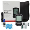 ARKRAY GLUCOCARD Vital Blood Glucose Meter Kit – Complete Glucose Monitoring System with Meter, 10 Test Strips, 10 Lancets, Control Solution, Lancing Device & Carrying Case