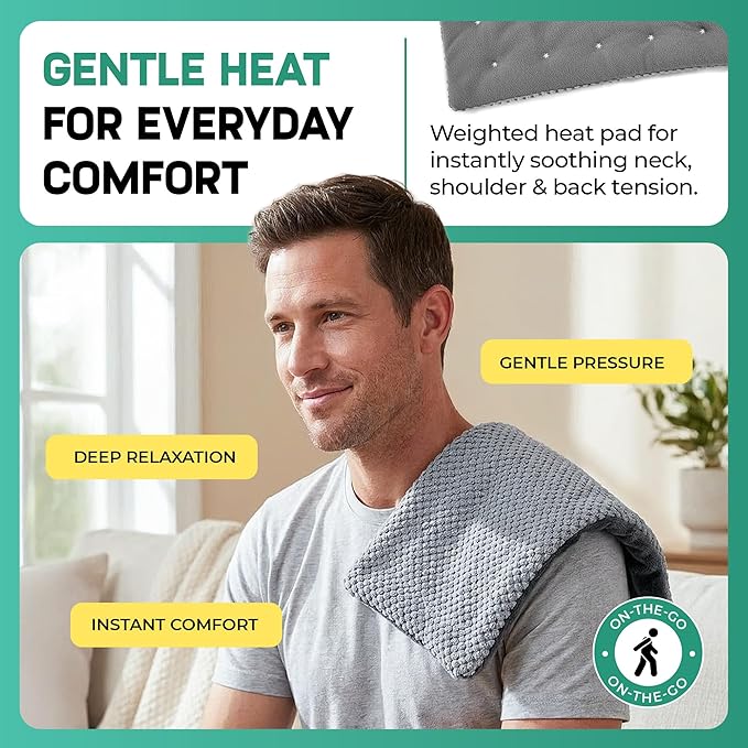My Heating Pad Deluxe Microwavable Heating Pad for Back, Neck, Shoulder and Cramps - Deluxe Unscented Heat Pack - Chilled or Heated Pad Therapy - 3 Pack
