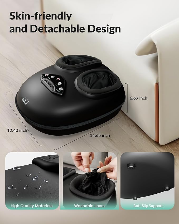 Snailax Foot Massager with Heat, FSA Eligible [2026] Upgraded Shiatsu Feet Massager Machine for Plantar Fasciitis Neuropathy, Rolling Compression HSA Foot Massage, Fits Size up to 14“, Gifts for Men
