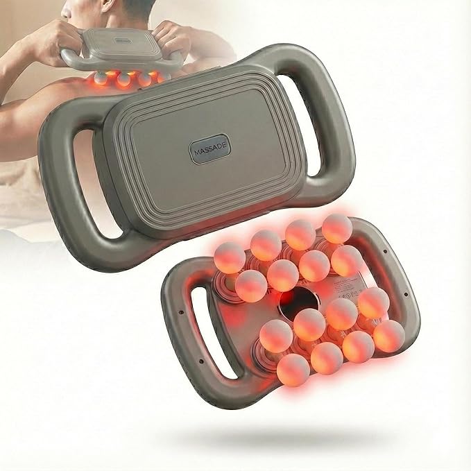 16 Head Deep Tissue Massager with Red Light Therapy, Multi Head Massage Gun, 9 Speeds & 9 Modes, Type-C Rechargeable Full Body Back Massager, Knot Buster 2.0 Muscle Massage Tool