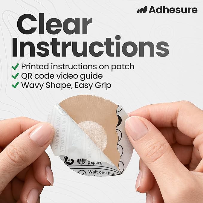Adhesive Patches for Dexcom G7 & Stelo CGM that Stay for 10-15 Days - Sweatproof & Waterproof Over Patches - Overpatches for Continuous Glucose Monitor Sensor Protection, Tan - 40 Patches