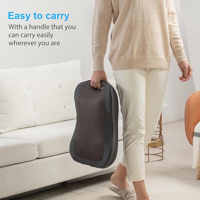 CooCoCo HSA Store Eligible Shiatsu Back Massager with Heat, Portable Massage Chair Pad, Kneading Massage Mat for Pain Relief, Chair Massager for Office Home