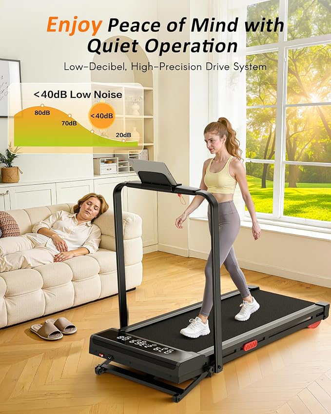 Treadmill with Auto Incline,12-Level Incline Walking Pad Treadmill with Handle Bar,3.0HP Quiet Under Desk 350 lbs Weight Capacity 2 in 1 Foldable Treadmills Walking LED Display for Home Office Gym