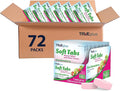 TRUEplus Soft Tabs Glucose Tablets, Chewable, Kiwi Strawberry Flavor, 16g Fast-Acting Carbohydrates, Fat Free, Gluten Free, Raise Low Blood Sugar and Boost Energy, 4 Count, 72 Packs