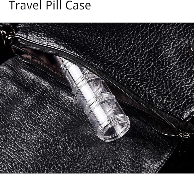 Stackable Pill Organizer, 7-Days Travel Pill Case, Pill Box for Pocket, Portable Medicine Vitamin Container Holder Green