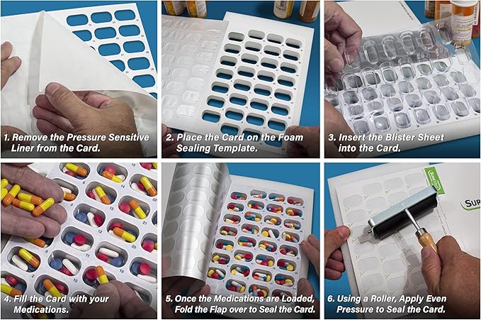 SureMed 31-Day Multi-Med Disposable Blister Card Refill with 26 Cards & 26 Blisters