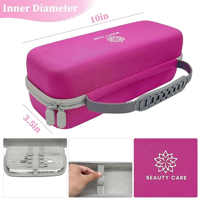 High Frequency Wand Case for Nuderma/Houzzi/Uupas/Titoe,Hard Storage Protective Carrying Case Compatible with Portable Handheld Skin Therapy Wand Machine and Attachments (Case Only)