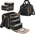 Medicine Storage Bag with 5 Removable Pouches, Pill Bottle Organizer Bag with Shoulder Strap, Large Medication Travel Bag for Medical Supplies, Black(Only Empty Bag)