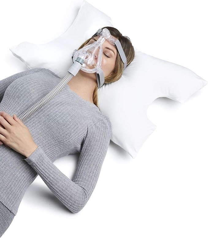 CPAP Pillow by Pillows with a Purpose - Standard Size - Unqiue Design with Contoured Cut-Outs - Hypoallergenic with Cover Included