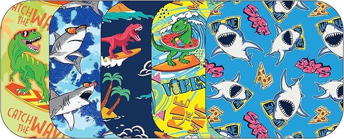 Glucomart Adhesive Patches for Libre 3, Dexcom G7, Stelo & Lingo (5 Count) – Maximum Strength CGM Patches, Waterproof & Hypoallergenic (Surf Variety Pack) (Libre/G7 (No Center Glue))