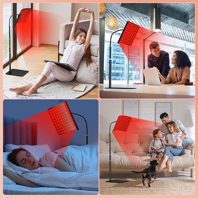 Red Light Therapy for Body, Infrared Light Therapy Panel with Stand, Red Light Therapy Lamp, 660nm Deed Red Light and 850nm