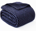 Topcee Knitted Weighted Blanket - 48"x72" 12lbs Cooling Chunky Knit Heavy Blanket for Adults Cable Yarn Knit Decorative No Beads Soft, Cozy and Cooling Weighted Throw Blankets Machine Washable
