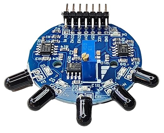Infrared Flame Sensor Module 5 in 1 Fire Detection Sensor with Analog and Digital Output Adjustable Sensitivity Compatible with Arduino ESP32 ESP8266 Raspberry Pi DIY Electronics Projects, 1 Set