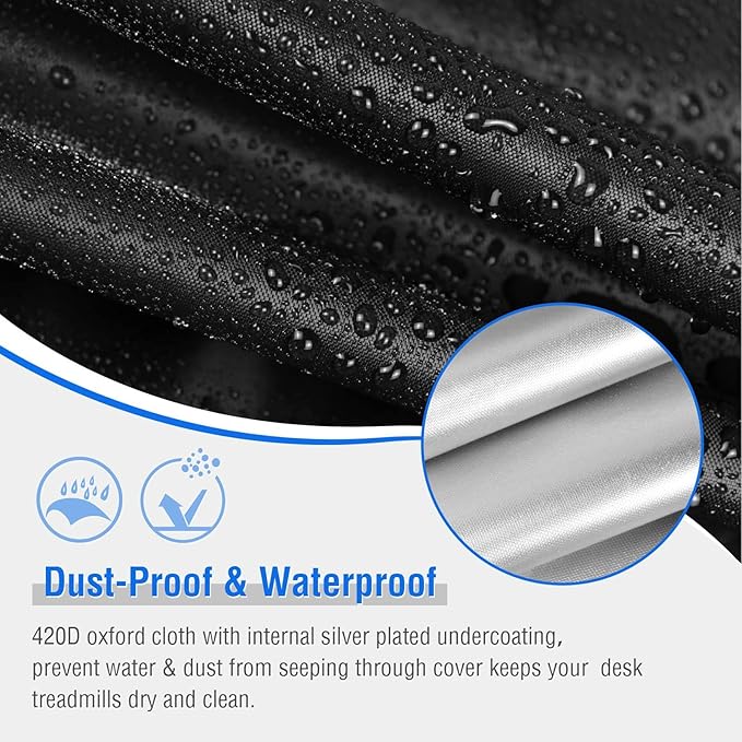 Under Desk Treadmill Cover, Dust-Proof Walking Pad Cover, Waterproof Protective Cover for Walking Treadmill Office Under Desk(Cover Only)
