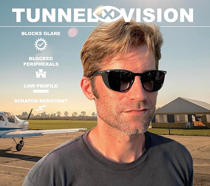 Stylish IFR Flight Training Glasses - Pilot Training & Simulating IMC, View Limiting Device for IFR Training, Tunnel Vision