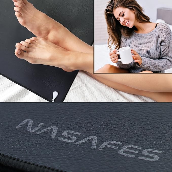 Universal Grounding Mat for Bed or Desk: Connect with The Earth for Optimal Grounding, Includes 15ft Grounding Cord