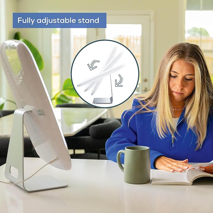Beurer TL95 Light Therapy Lamp with 10,000 Lux, Extra Bright Lamp with Sunshine Like LED and 6 Dimmer Levels, Memory Function and Timer