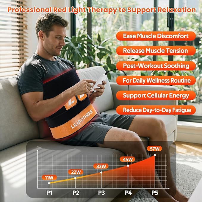 33" x 17" Red Light Therapy Mat for Full Body, 480 LEDs Near Infrared Light Therapy Pad with Remote, 660nm& 850nm 3in1 LEDs Light Blanket, 5 Intensities, 4 Modes Comfort & Muscle Recovery