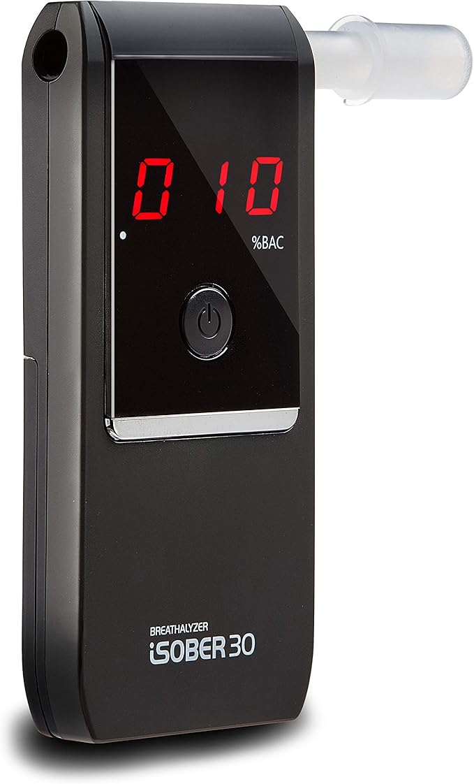 iSOBER30 Breathalyzer | DOT, NHTSA Compliant | Suracell FuelCell Sensor Technology | Portable Professional Alcohol Tester