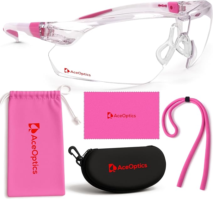 Safety Glasses – ANSI Z87 Certified, 5X Anti-Fog ClearShield™ Lenses with Premium Hard Case & Accessory Bundle