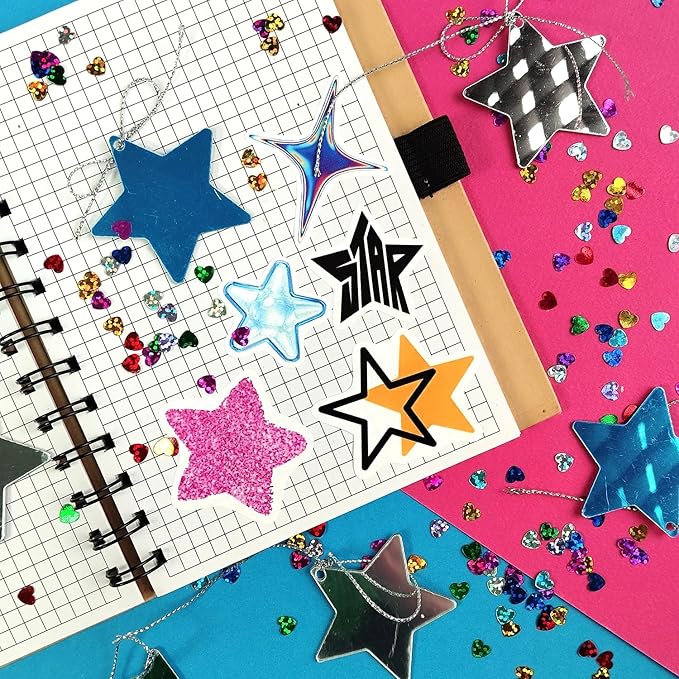 BulbaCraft Star Stickers Y2K - Small Star Stickers, Y2K Decals, Gifts for Women & Men