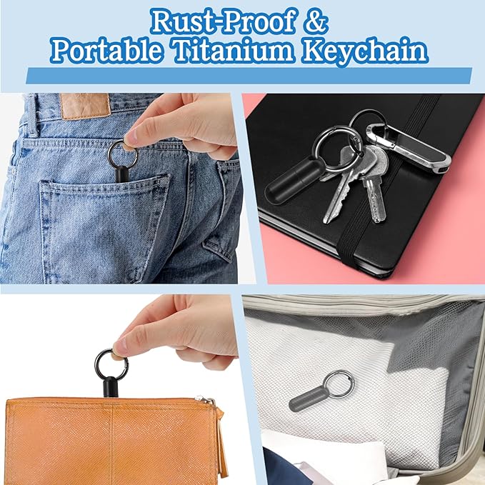 Small Pill Case Micro Pill Holder Keychain Portable Pill Container Waterproof Pocket Pill Organizer Tiny Pill Holder Bottle for Outdoor Travel Purse Pocket Emergency Medicine (Black)
