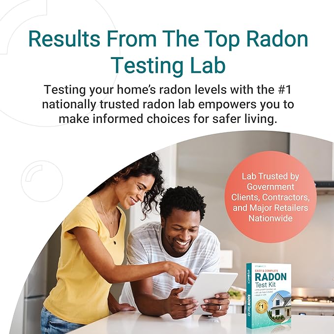 empowerDX Radon Test Kit, EPA Listed, NPPR Certified, Check Radon Gas Levels in Your Home, Results Within 3-5 Days