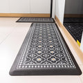 Kitchen Mat, [2 PCS] Kitchen Rugs, Cushioned Anti-Fatigue Non-Skid Waterproof Rugs, Ergonomic Comfort Standing Mat for Kitchen, Floor, Sink, Laundry, (Black)