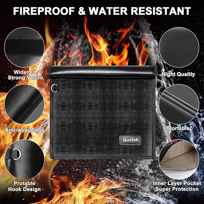 Faraday Bag, Signal Isolation Bag for Phones, Fireproof Shield Pouch, Prevents Hacking,Tracking,and NFC/WiFi/Bluetooth for Tablets, Phones, Key Fobs (9.8"X11", Black)