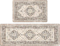 Pauwer Anti Fatigue Kitchen Mat Set of 2 Non Slip Kitchen Mats for Floor Cushioned Kitchen Rugs Comfort Standing Mat Farmhouse Waterproof PVC Foam Kitchen Floor Mat Runner
