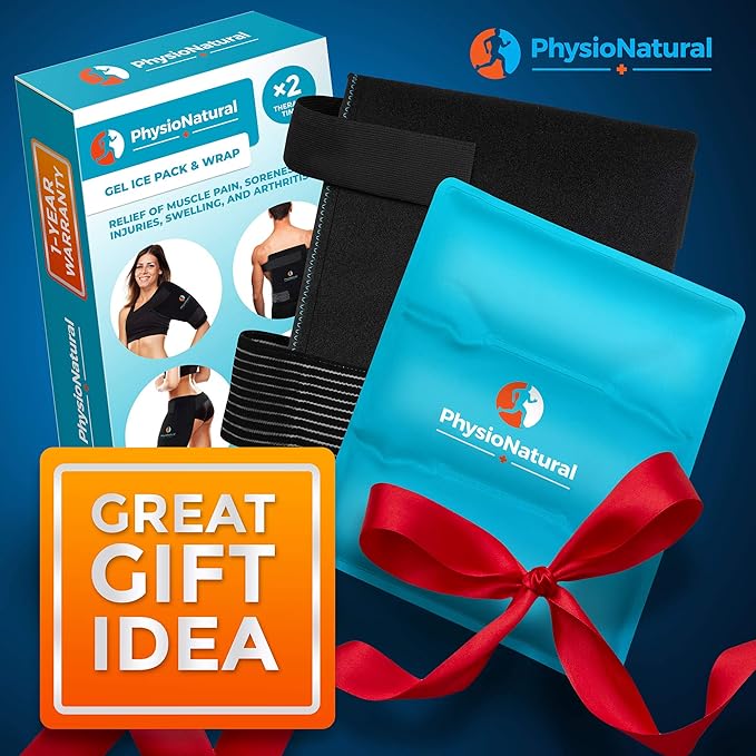 Universal Large Flexible Gel Ice Pack & Wrap - Cold Therapy for Your Hips, Shoulders, Elbow, Back, Knees – Instant Pain Relief for Injuries, Recovery, Swelling, Aches, Arthritis, Bruises & Sprains